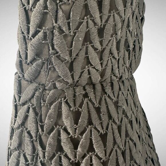 Kay Unger Black Tatum Floral Lace Sheath‎ Midi Dress Size 10 Cocktail Effortless - Picture 7 of 10